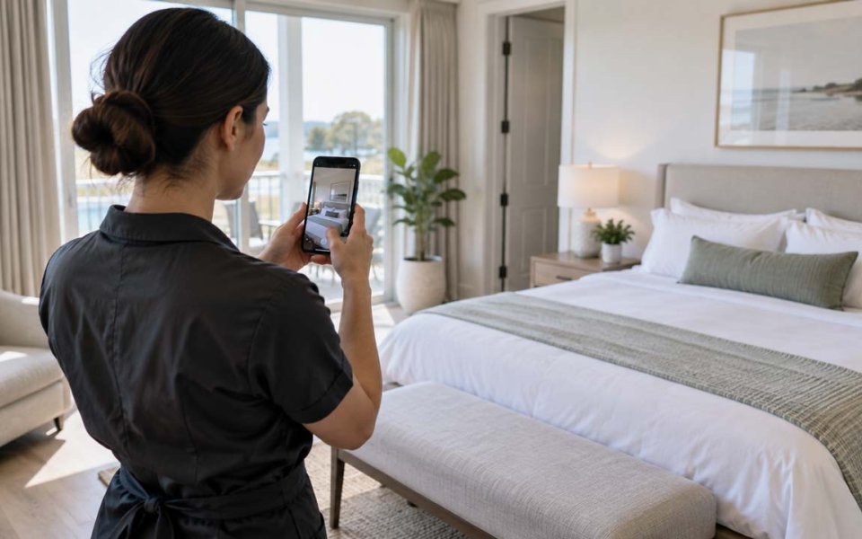Quality inspection after a professional cleaning job